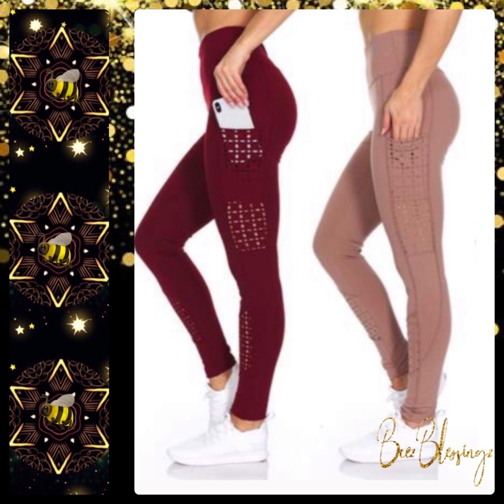 🐝• (2) Pack High Waist Active Leggings